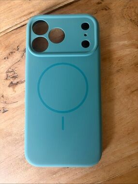 Teal MagSafe-Compatible Silicone iPhone Case